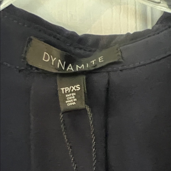 Dynamite Dark Blue Button-Up with Light Trim - Picture 2 of 5